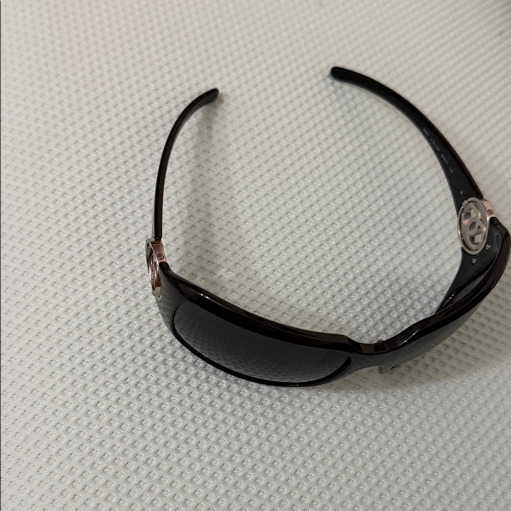CHANEL Black Sunglasses with Silver Accents - Picture 3 of 7